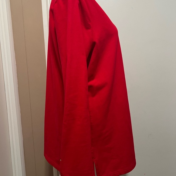 Quacker Factory Tunic Top  Red Anchors Sequins size M Long Sleeve. - Picture 6 of 8